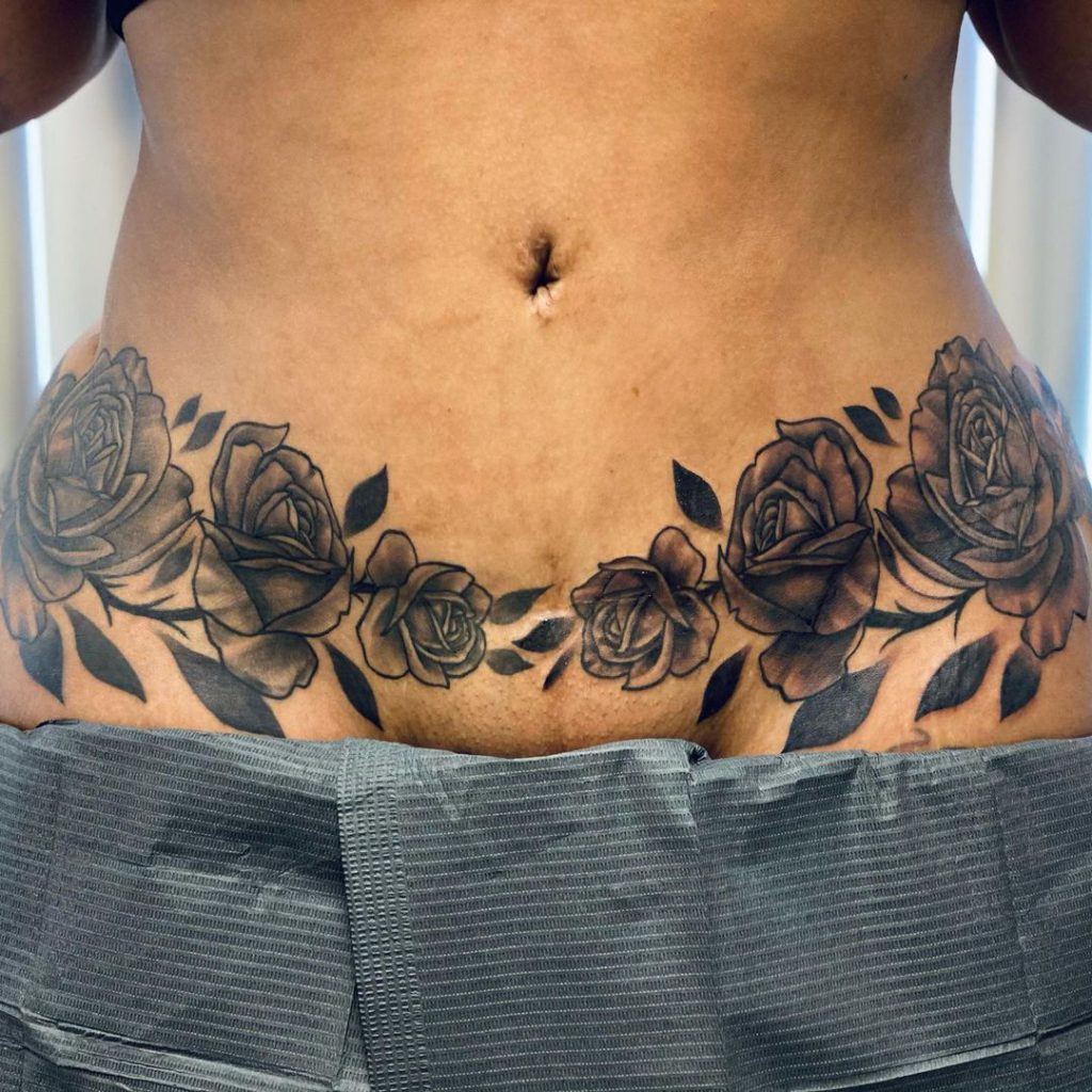 Tummy tuck scar coverup  Nikki Se7en Art and Tattoos  Facebook